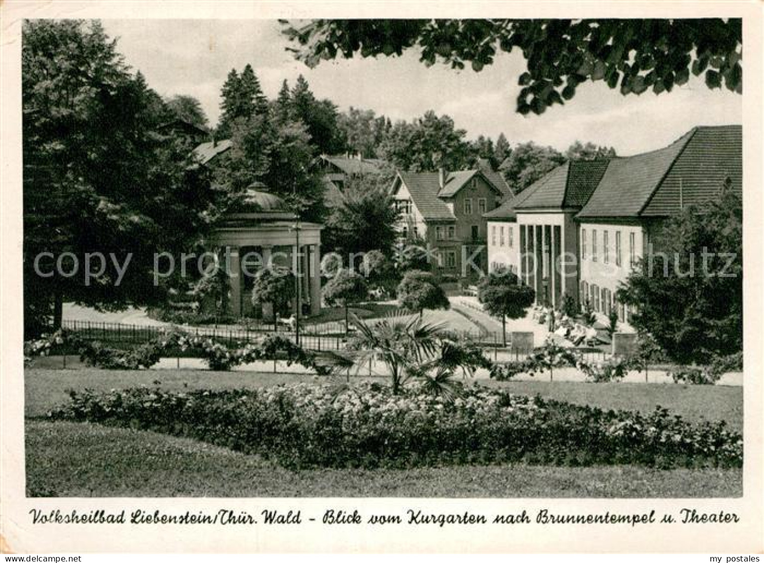 72982801 Bad Liebenstein Blick Vom Kurgarten Zum Brunnentempel Und Theater Bad L - Bad Liebenstein