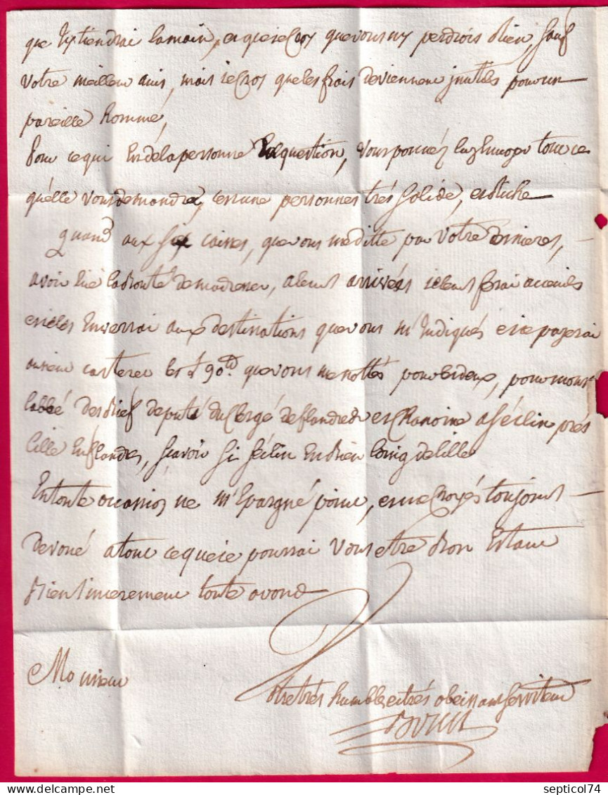 DEBOURSE MANUSCRIT DE VESOUL HAUTE SAONE LENAIN N°6 INDICE 19 DEPART TROYES AUBE 1784 LETTRE - 1701-1800: Précurseurs XVIII