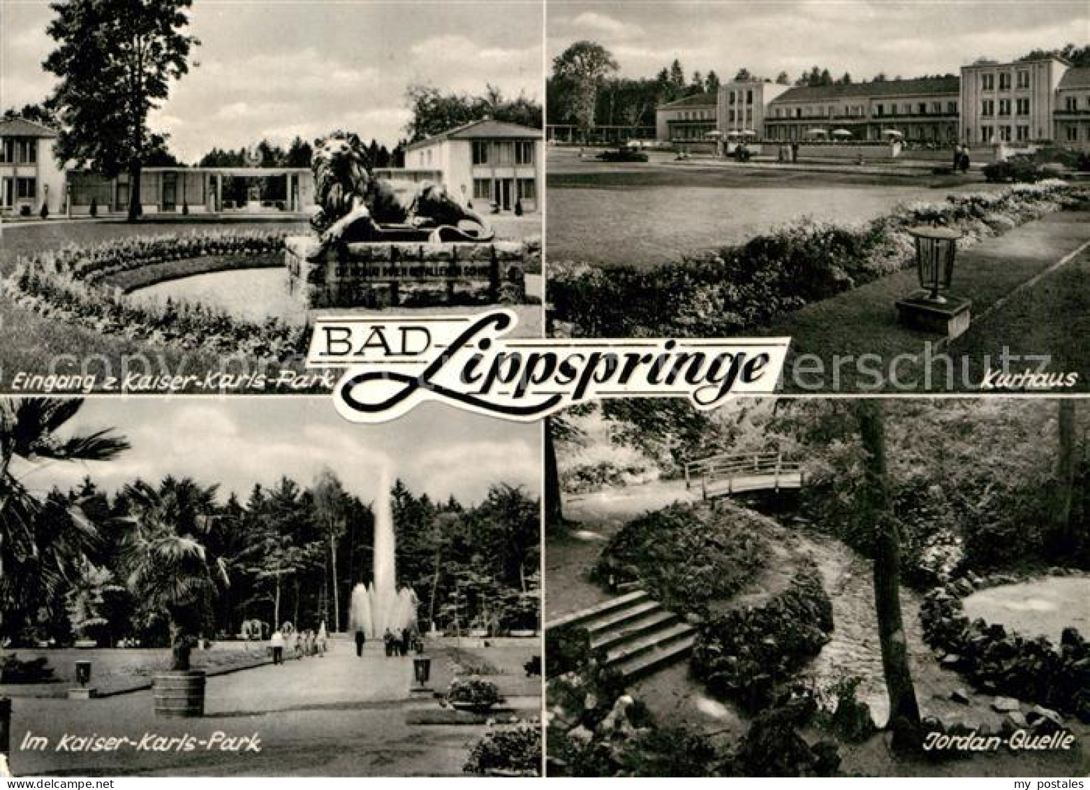 72982232 Bad Lippspringe Kaiser Karls Park Kurhaus Fontaene Jordan Quelle Bad Li - Bad Lippspringe