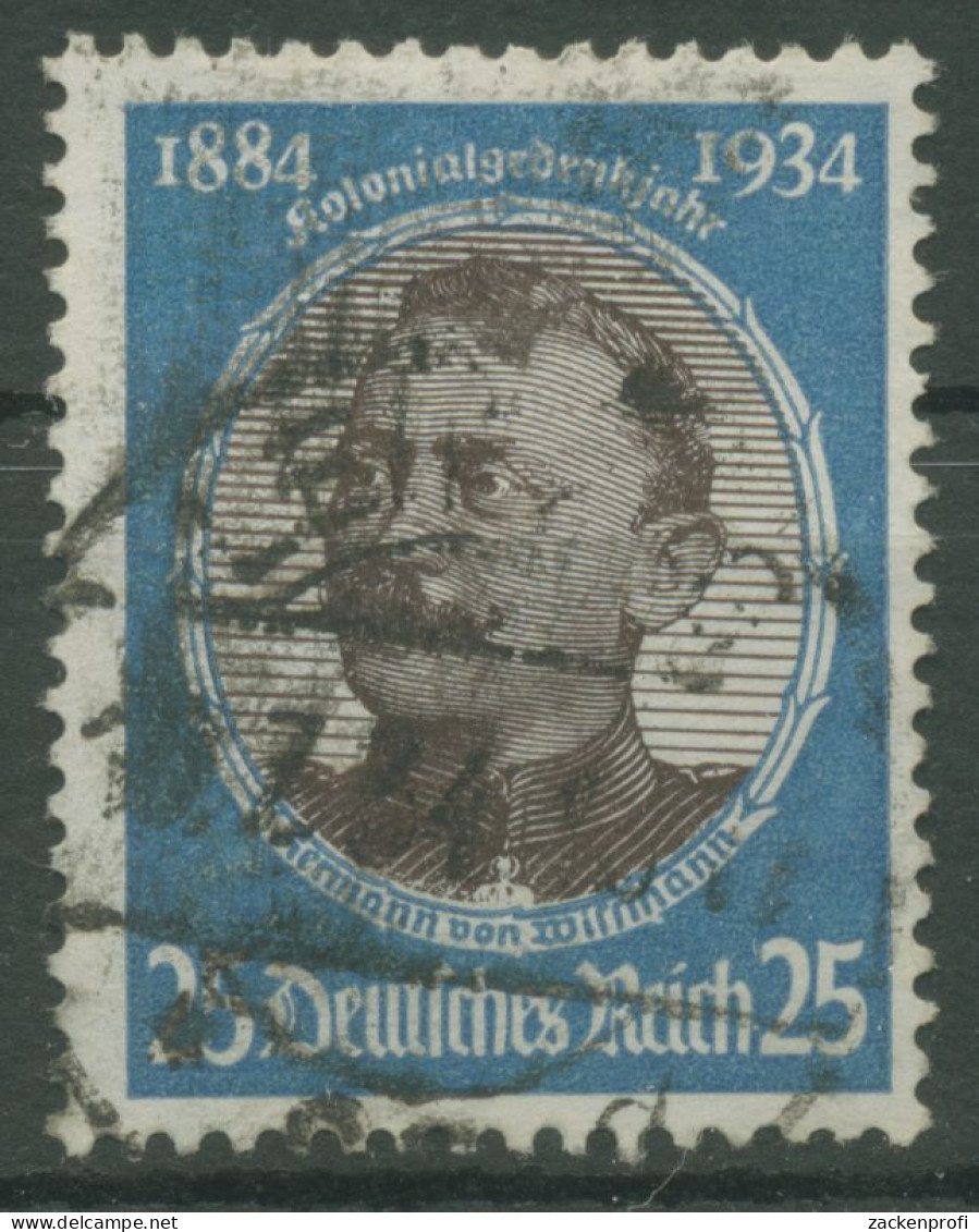 Deutsches Reich 1934 Kolonialforscher 543 Gestempelt, Zahnfehler (R18953) - Gebraucht