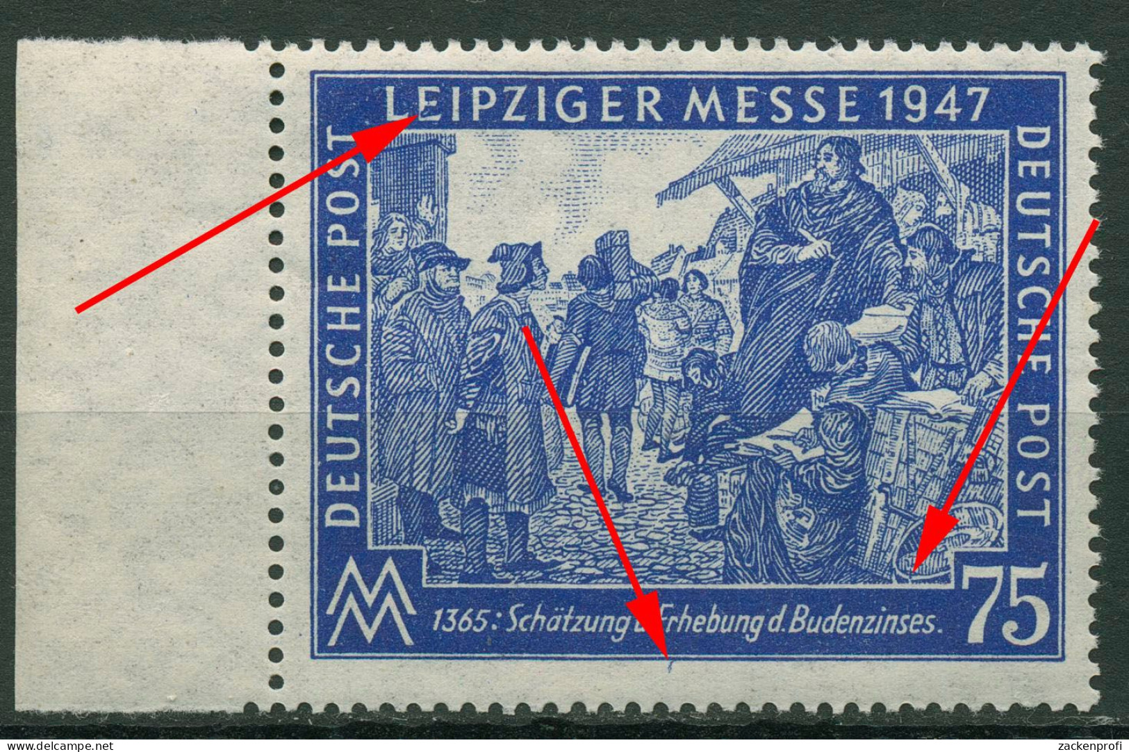 Alliierte Besetzung 1947 Leipziger Messe Plattenfehler 966 VIII + PF ? Postfr. - Altri & Non Classificati
