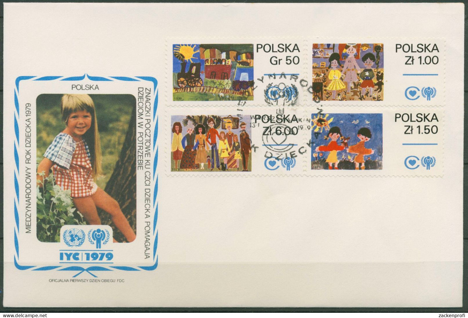 Polen 1979 Jahr Des Kindes Kinderzeichnungen 2603/06 FDC (X62039) - FDC