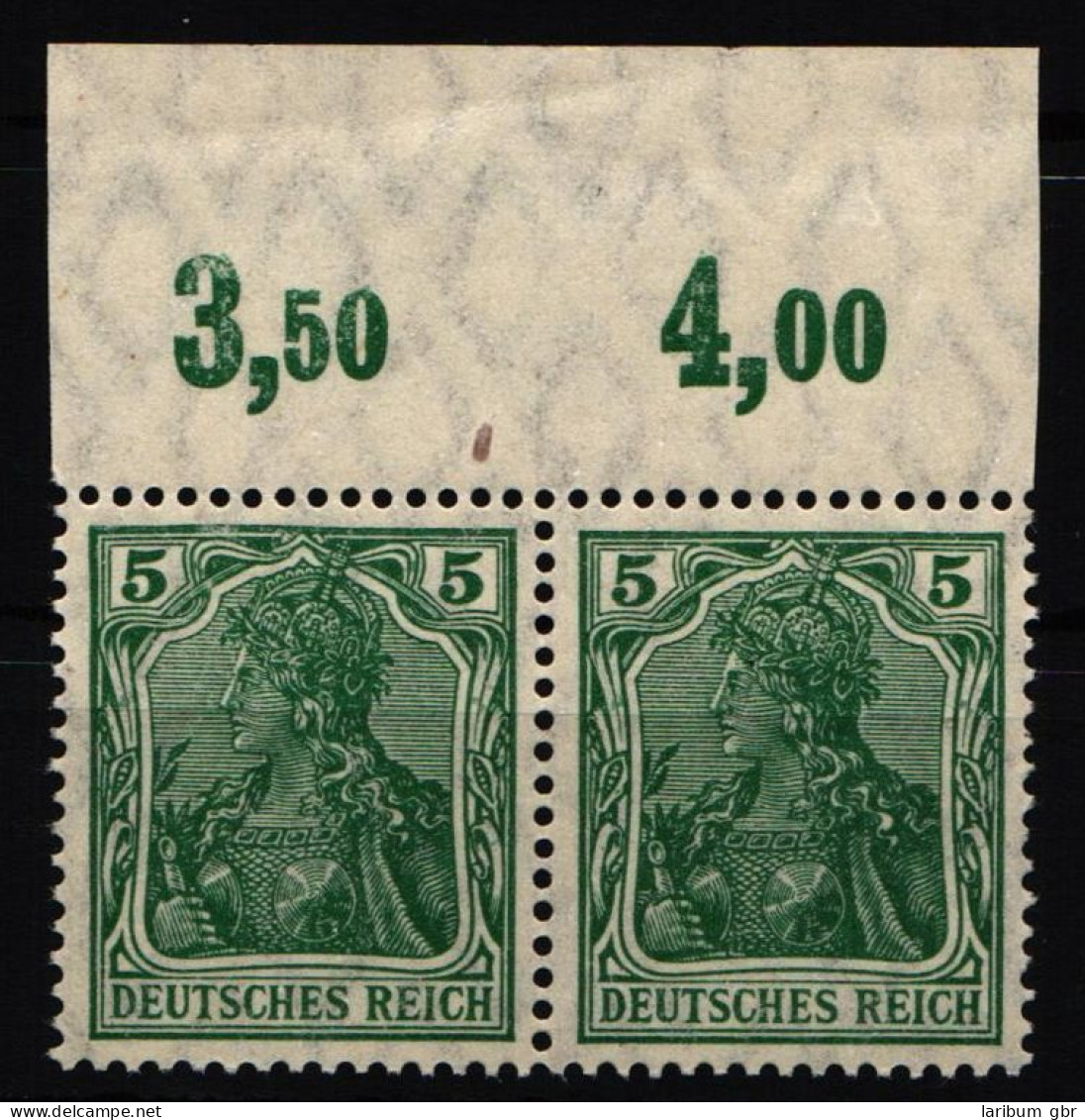 Deutsches Reich 85 II D P OR Postfrisch Paar, Geprüft Zenker BPP #NJ824 - Autres & Non Classés