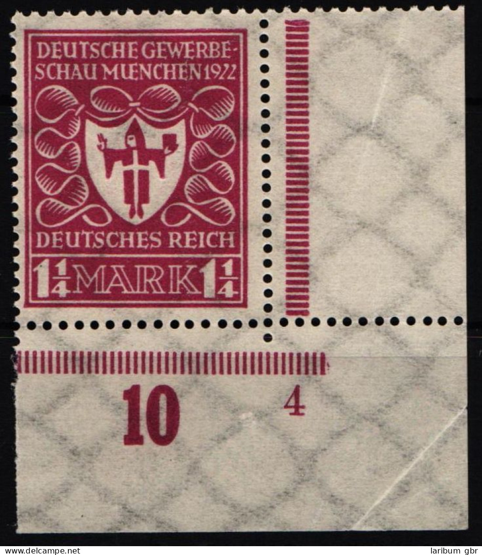 Deutsches Reich 199 PN Postfrisch Plattennummer 4, Bug Im Rand #NL284 - Other & Unclassified