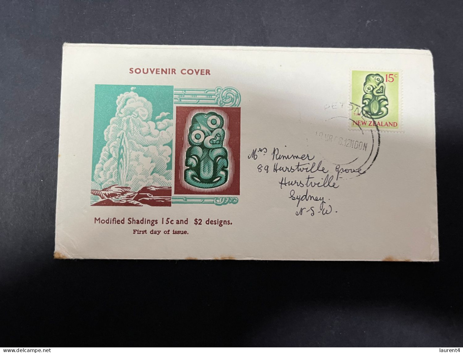 11-5-2024 (4 Z 44) New Zealand FDC - Posted To Australia - 1968  - Art - FDC