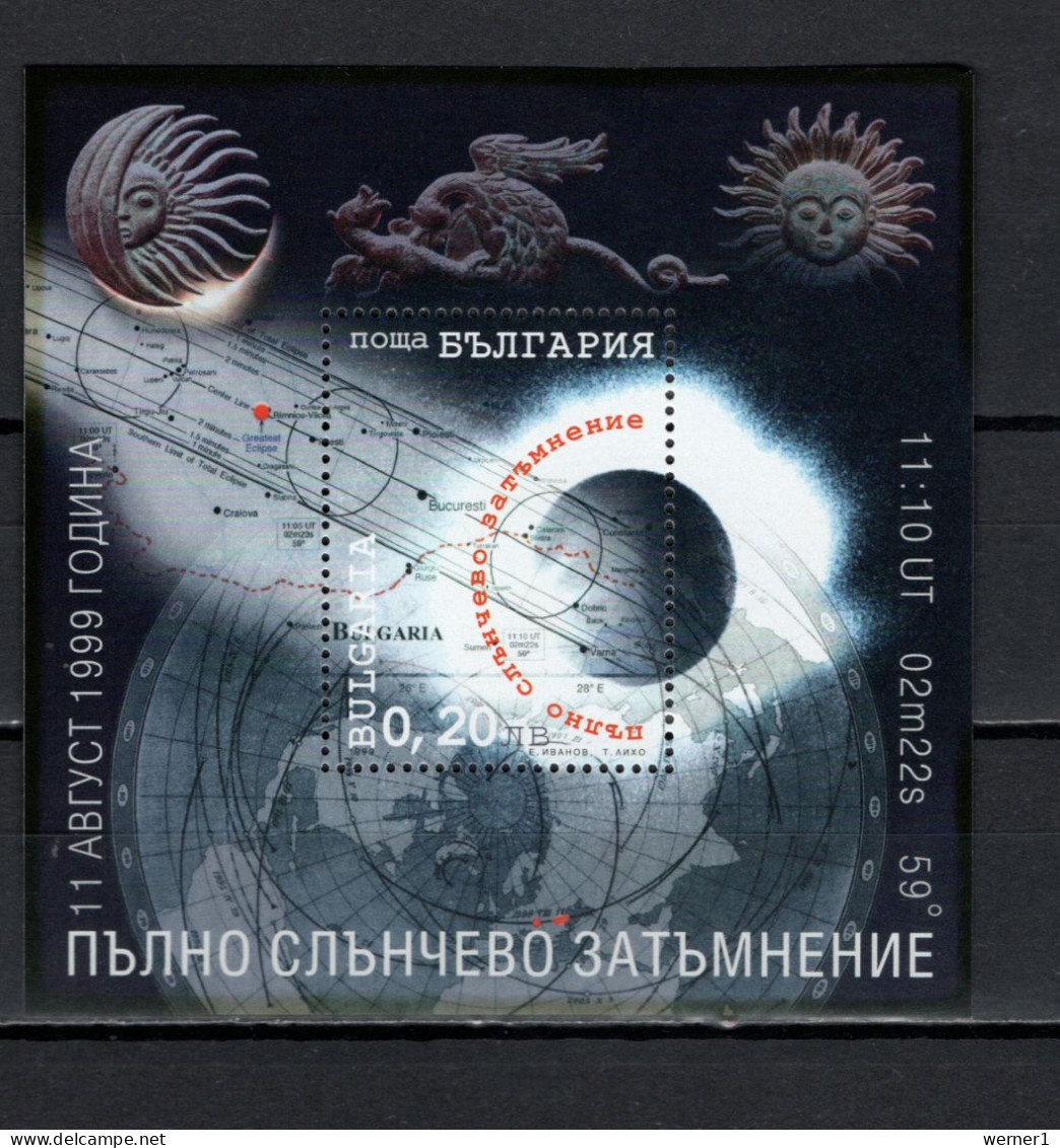 Bulgaria 1999 Space, Total Eclipse S/s MNH - Europa