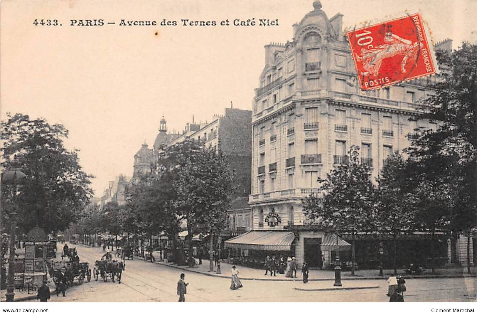 PARIS - Avenue Des Ternes Et Café Niel - Très Bon état - Pubs, Hotels, Restaurants