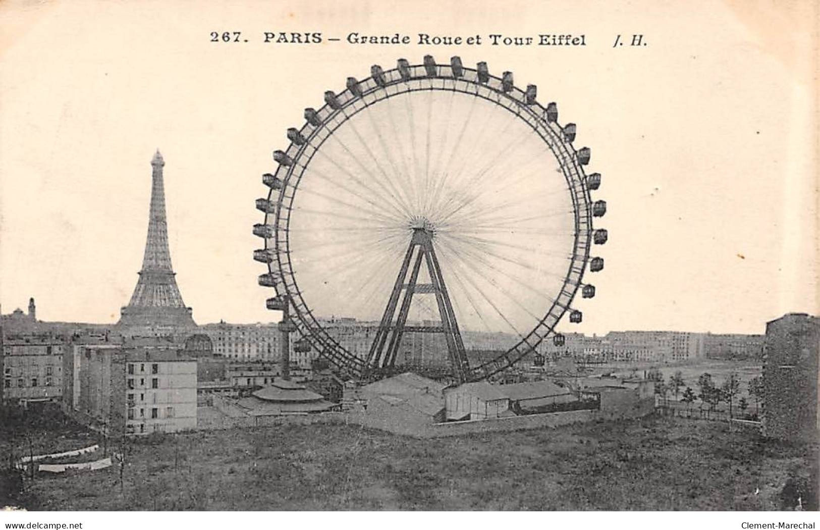 PARIS - Grande Roue Et Tour Eiffel - Très Bon état - Tour Eiffel