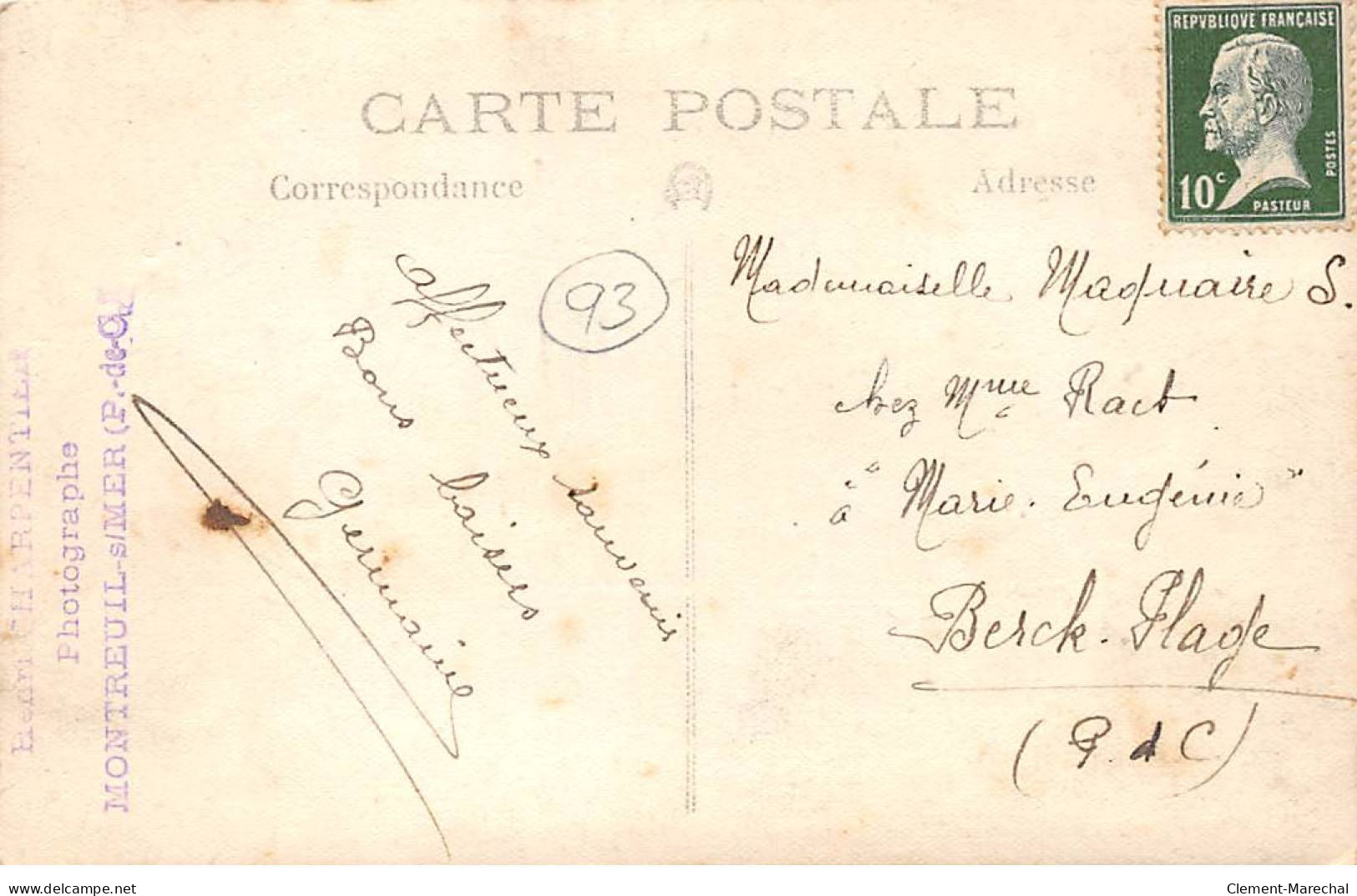 Au Montreuillois Mort Pour La France - Carte Photo - Très Bon état - Montreuil