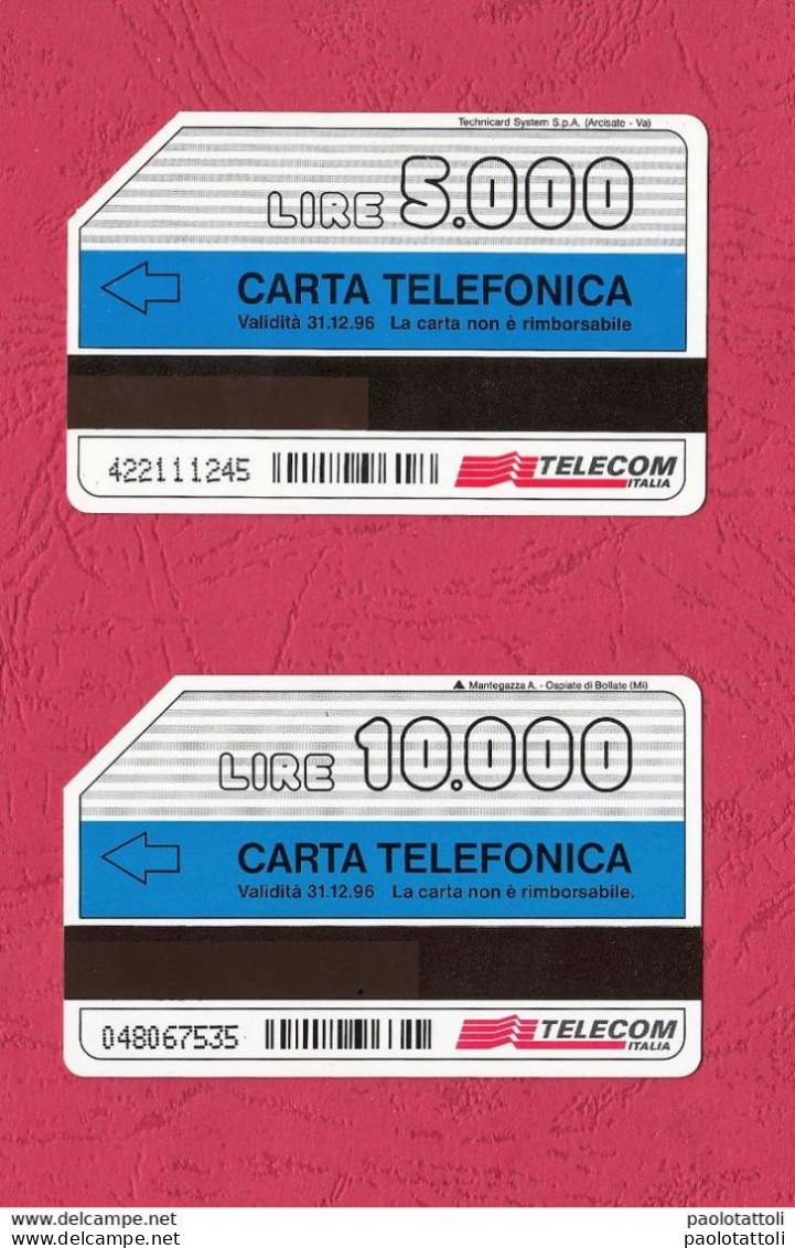 Italy. Usate- Prepaid Phone Cards Used-Un Nome Nuovo Guida Le Telecomunicazioni Italiane. By 5000L & 10000L. - Openbaar Getekend
