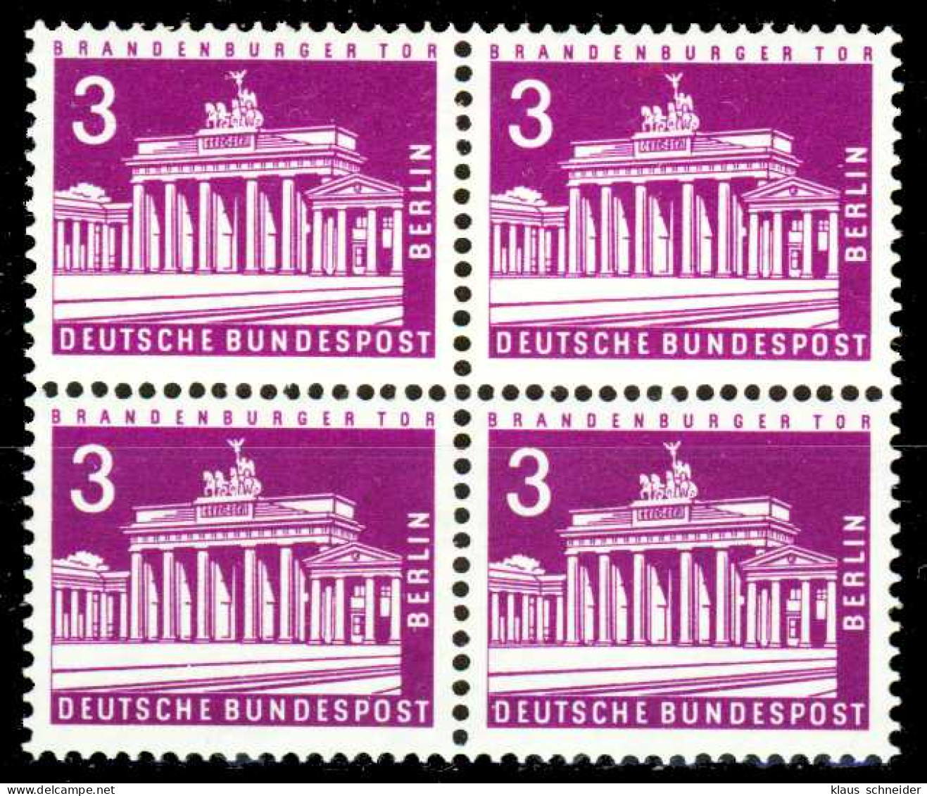 BERLIN DS BAUTEN 2 Nr 231 Postfrisch VIERERBLOCK X20E10A - Nuevos