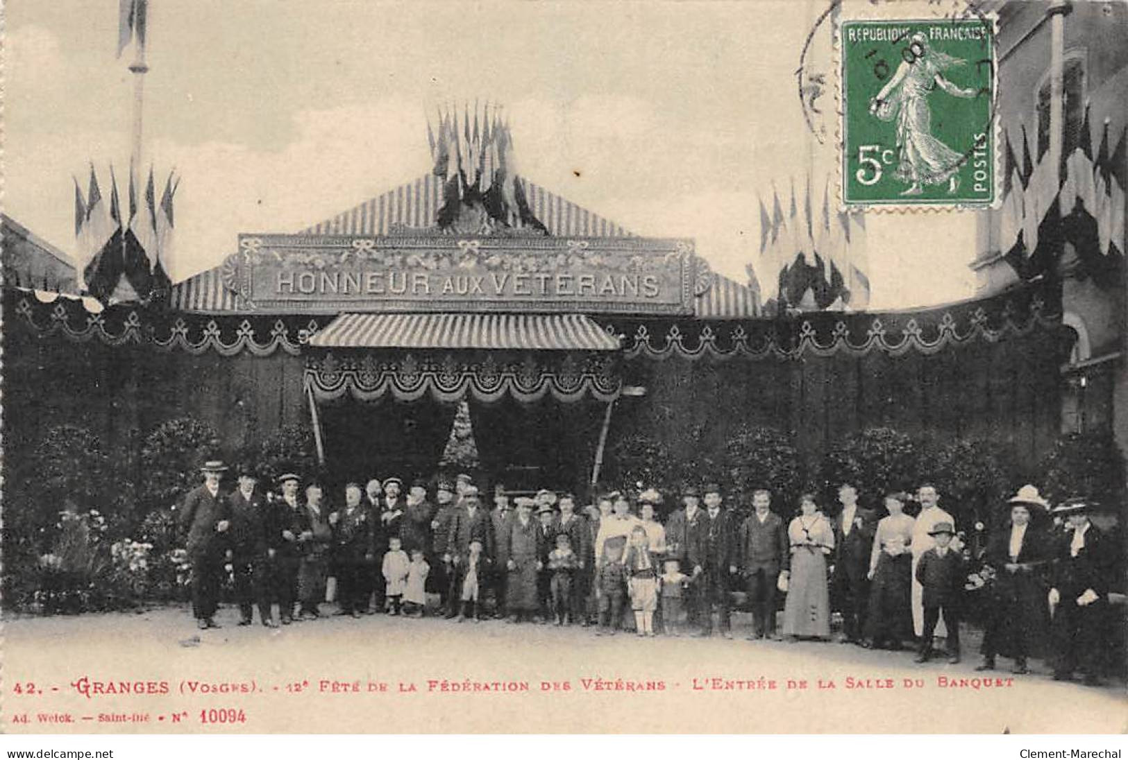 GRANGES - 12e Fête De La Fédération Des Vétérans - L'Entrée De La Salle Du Banquet - Très Bon état - Granges Sur Vologne