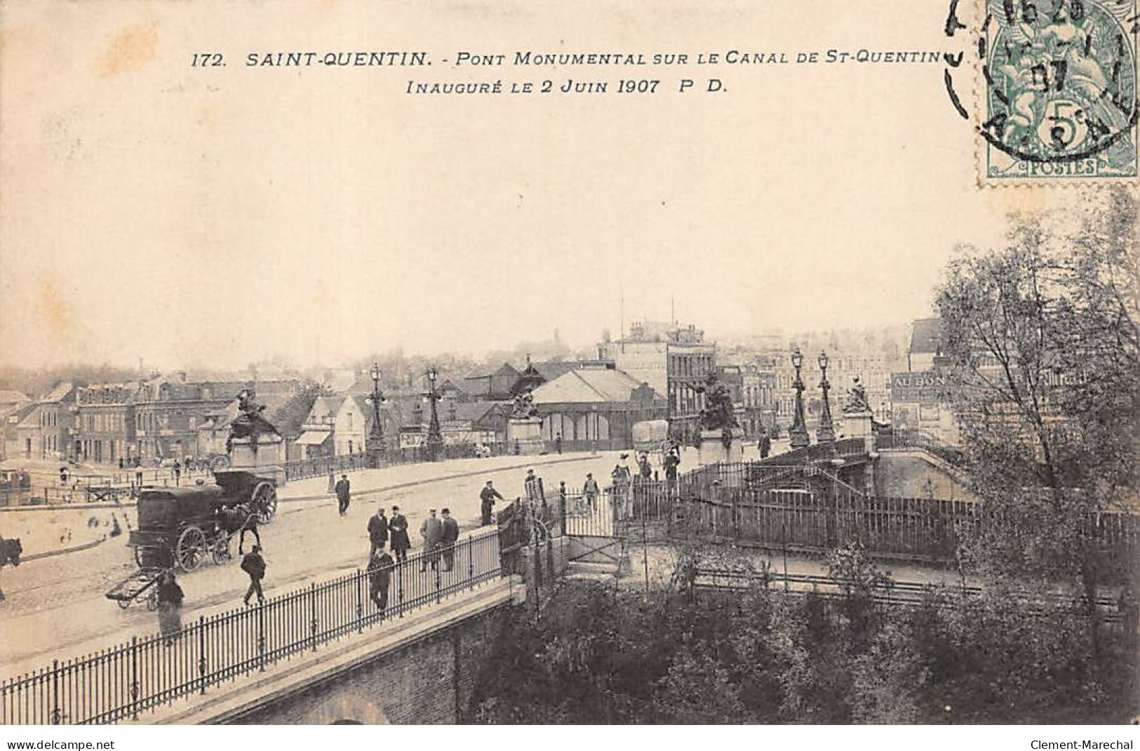 SAINT QUENTIN - Pont Monumental Sur La Canal De Saint Quentin - Très Bon état - Saint Quentin