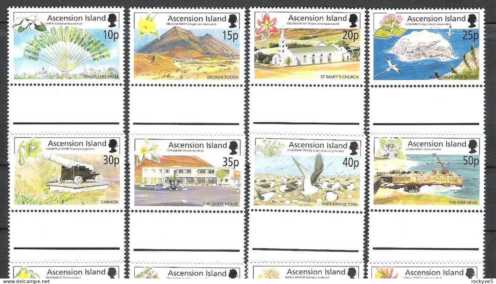 Ascension Island 2002 Island Views Definitives MNH CV £42 SP £15.99 2 Scans - Ascension