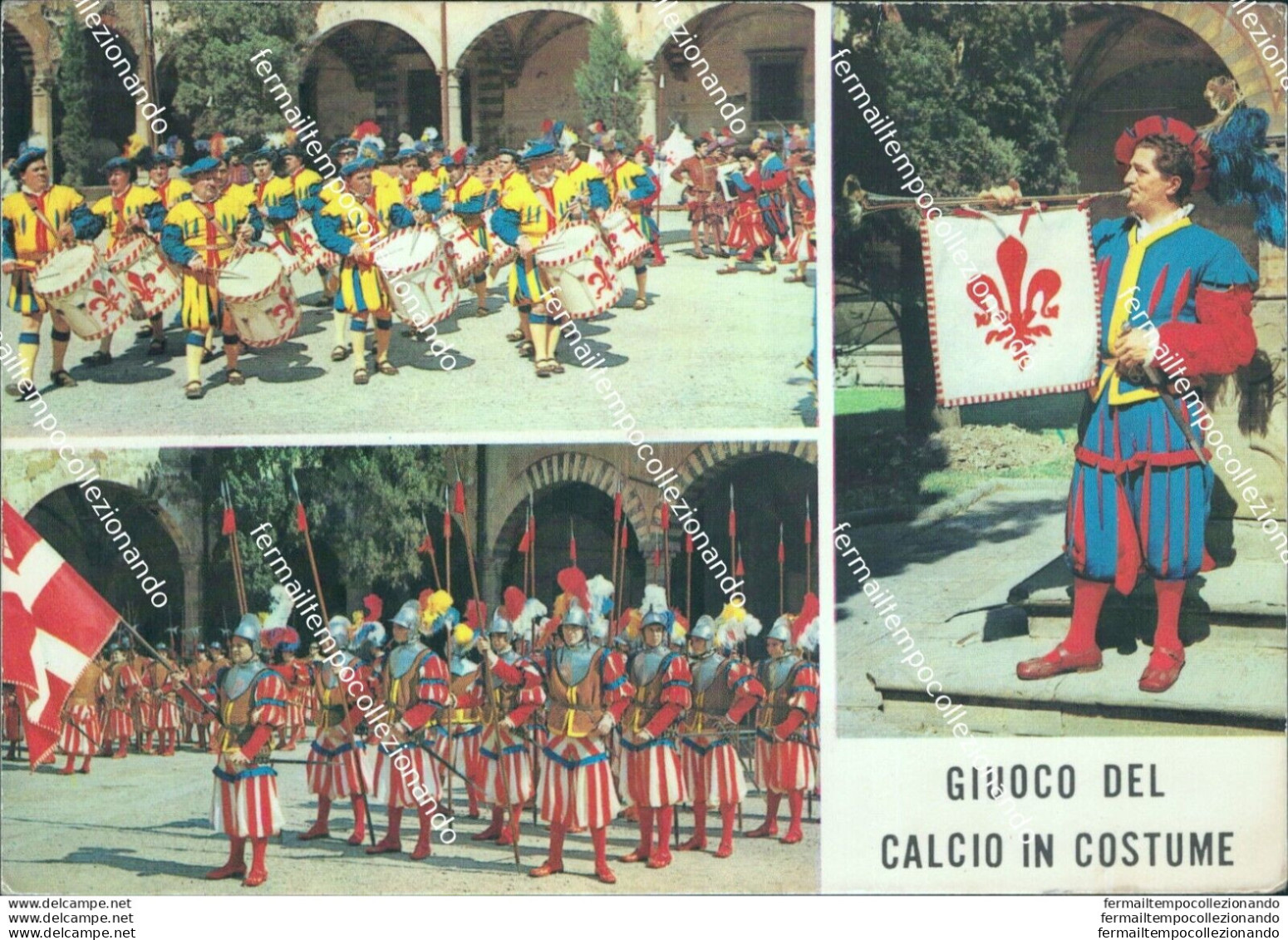 Bo561 Cartolina Firenze Citta' Piazza Della Signoria Giuoco Del Calcio - Firenze