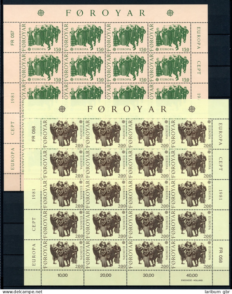 Färöer Kleinbogen 63-64 Postfrisch Cept #JD477 - Faroe Islands