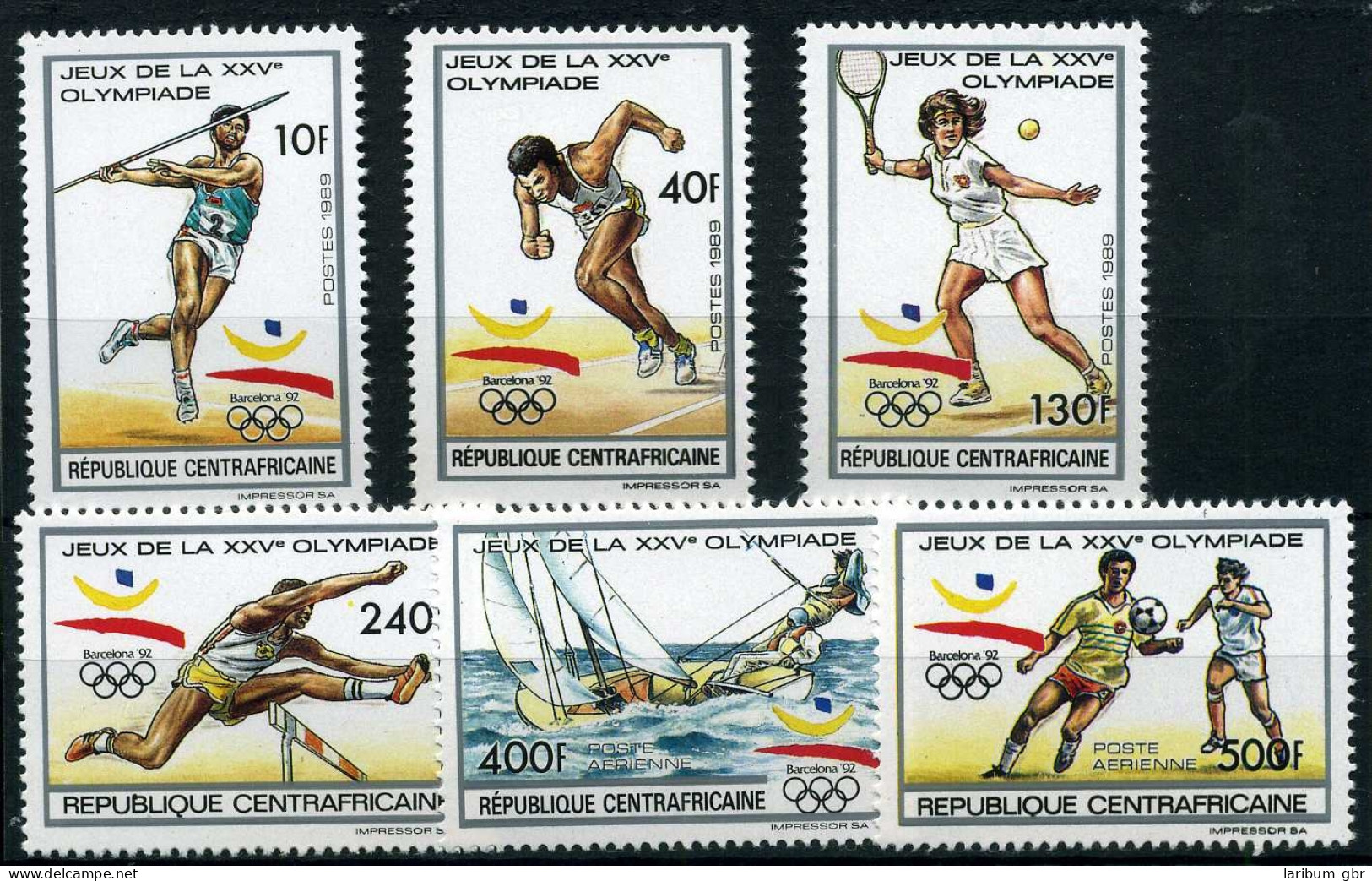 Zentralafrika 1429-1434 Postfrisch Olympiade Barcelona 1992 #JG600 - Zentralafrik. Republik