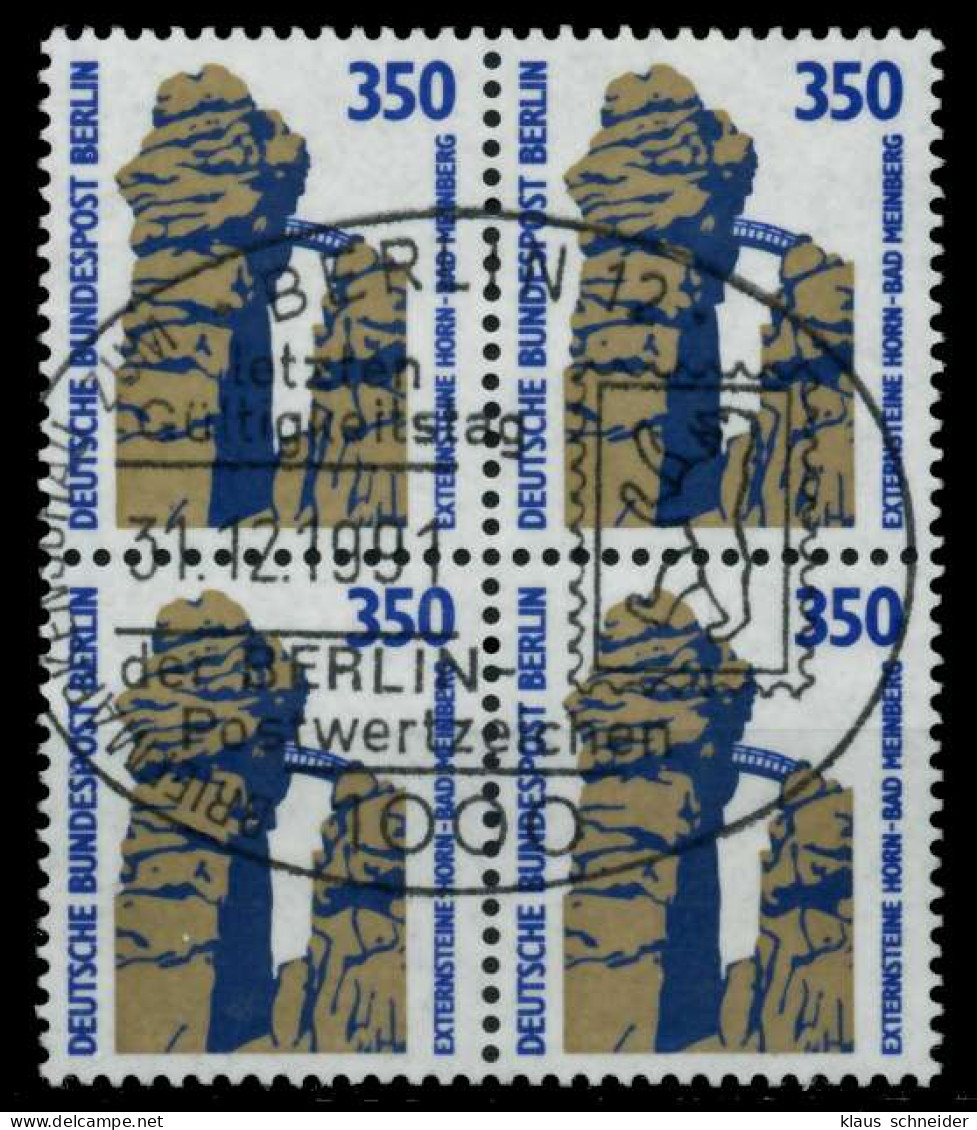 BERLIN DS SEHENSW Nr 835 Zentrisch Gestempelt VIERERBLOCK X72B272 - Used Stamps