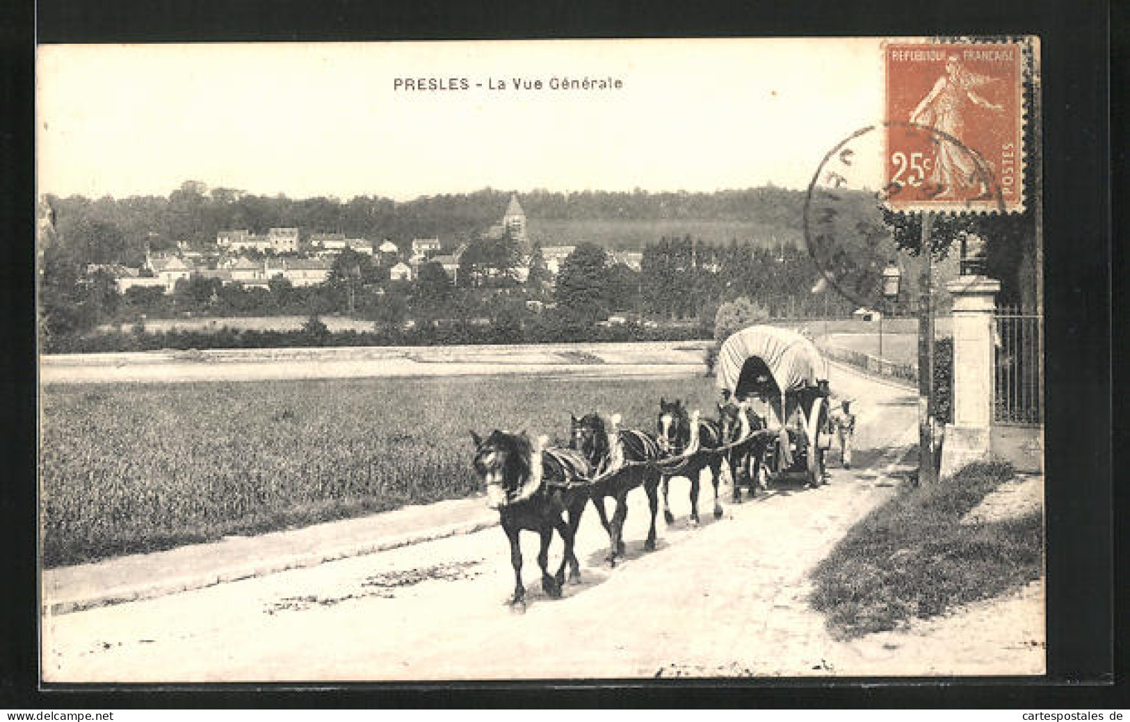 CPA Presles, La Vue Générale  - Presles