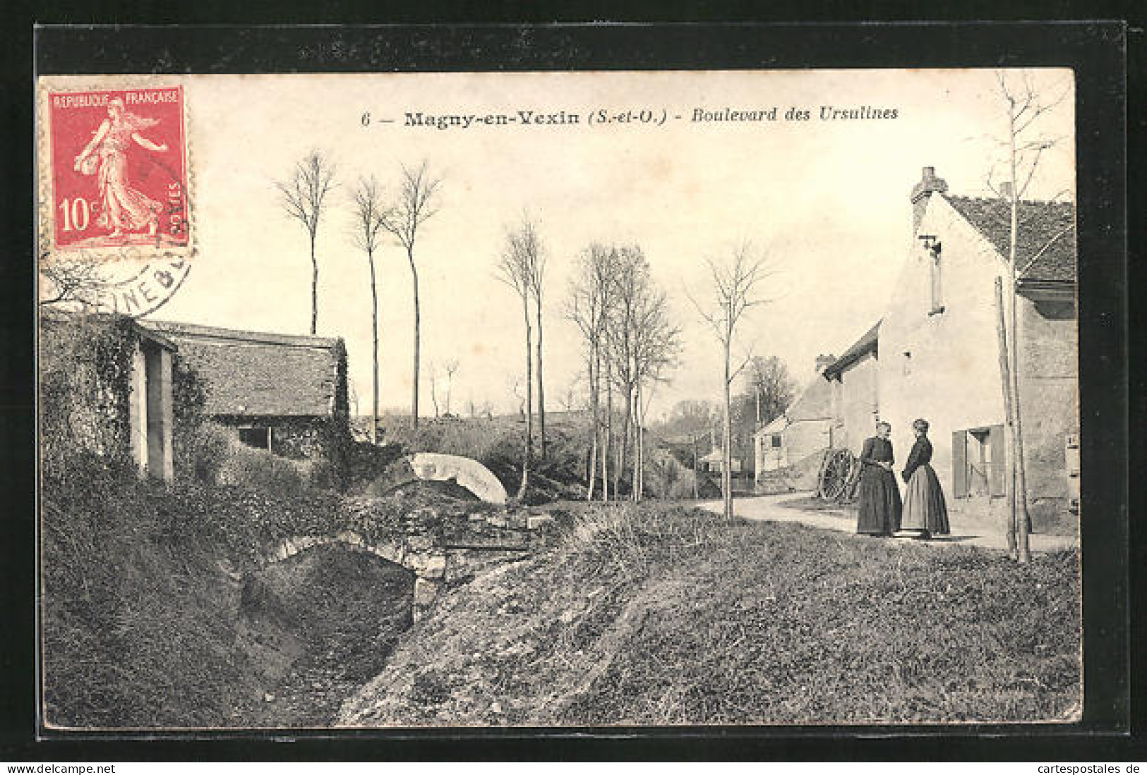 CPA Magny-en-Vexin, Boulevard Des Ursulines  - Magny En Vexin