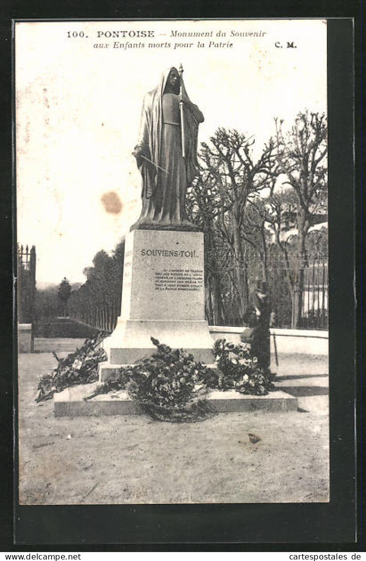 CPA Pontoise, Monument Du Souvenir Aux Enfants Morts Pour La Patrie  - Pontoise