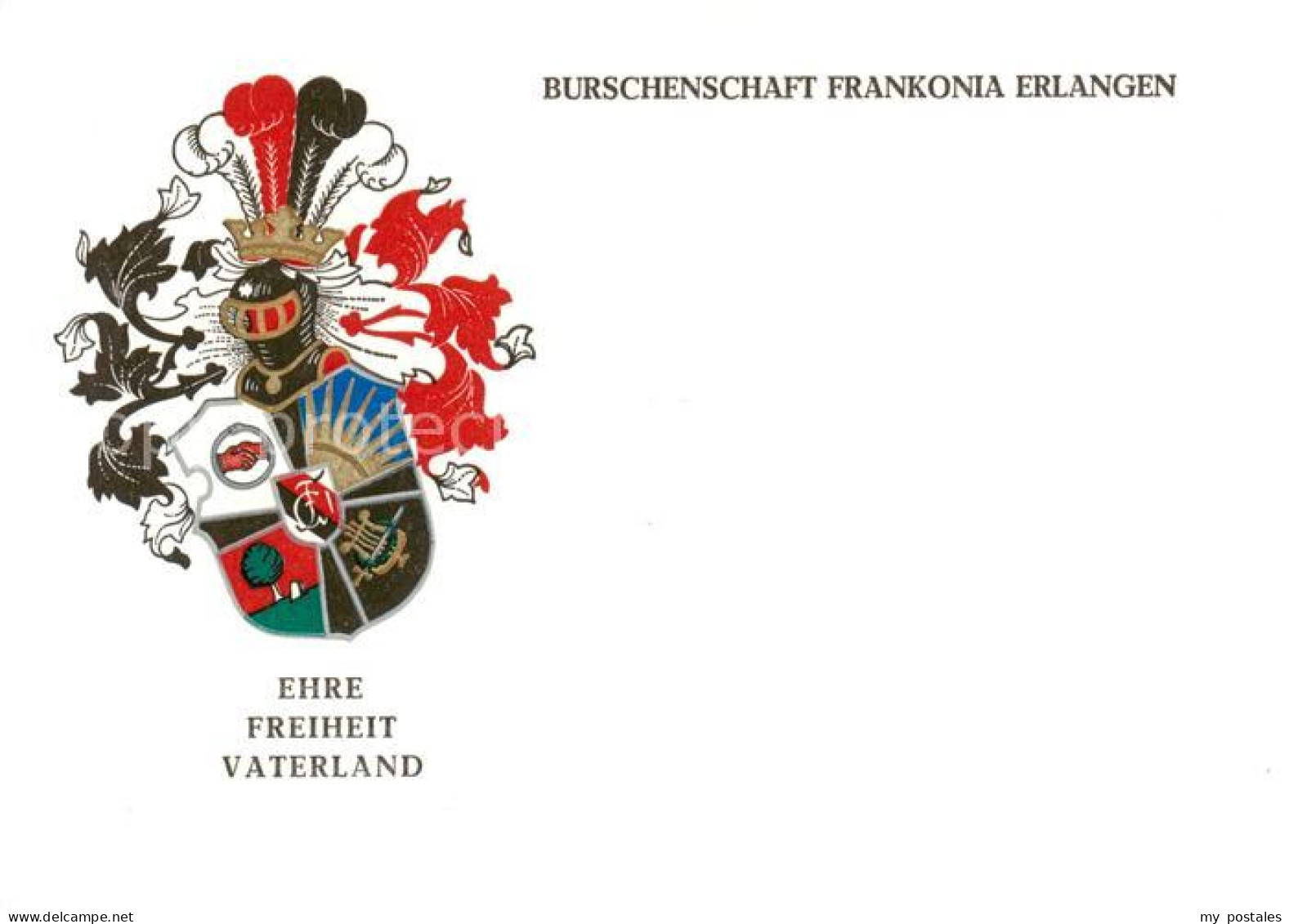 73864794 Erlangen Burschenschaft Frankonia Wappen Studentika Erlangen - Erlangen