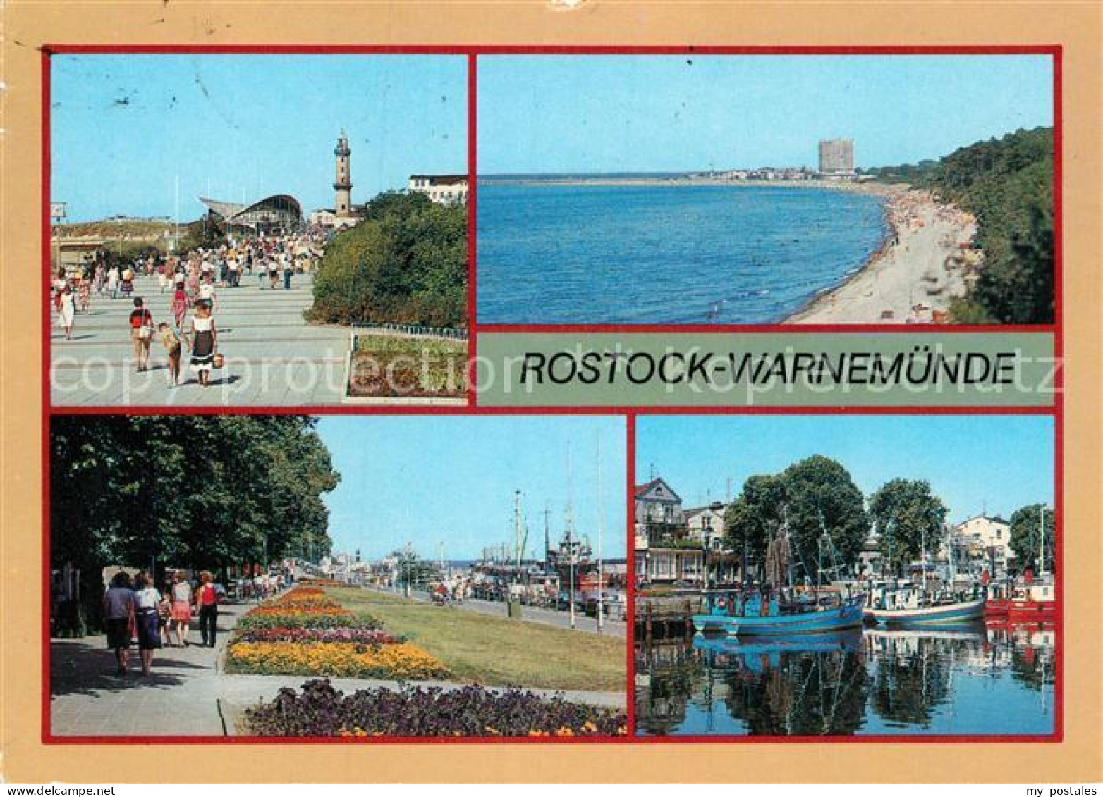 72972736 Warnemuende Ostseebad Strandpromenade Teepott Leuchtturm Strand Alter S - Rostock