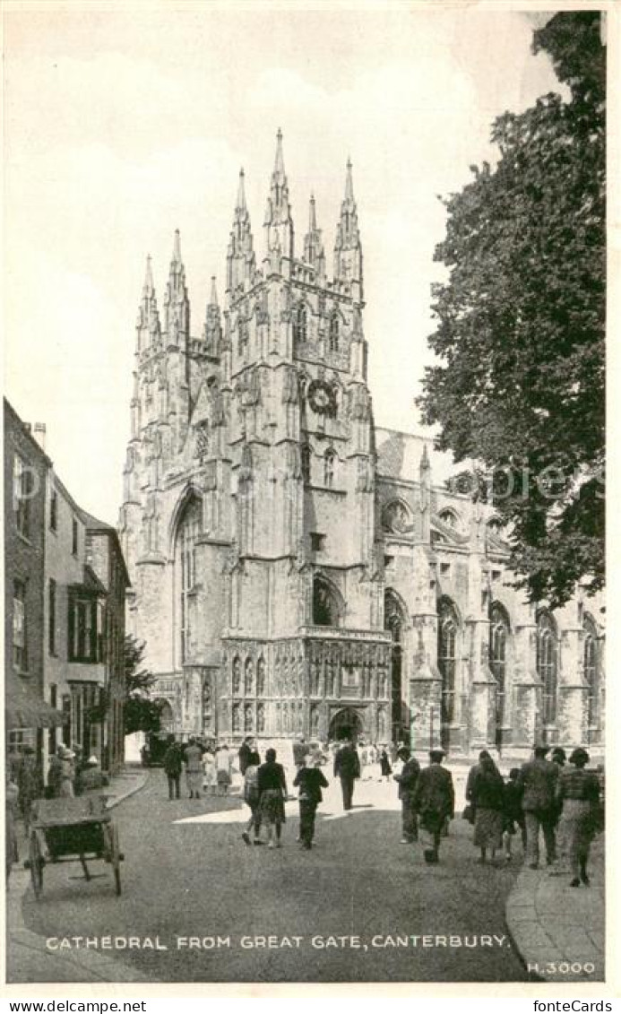 73744357 Canterbury Kent Cathedral From Great Gate  - Autres & Non Classés