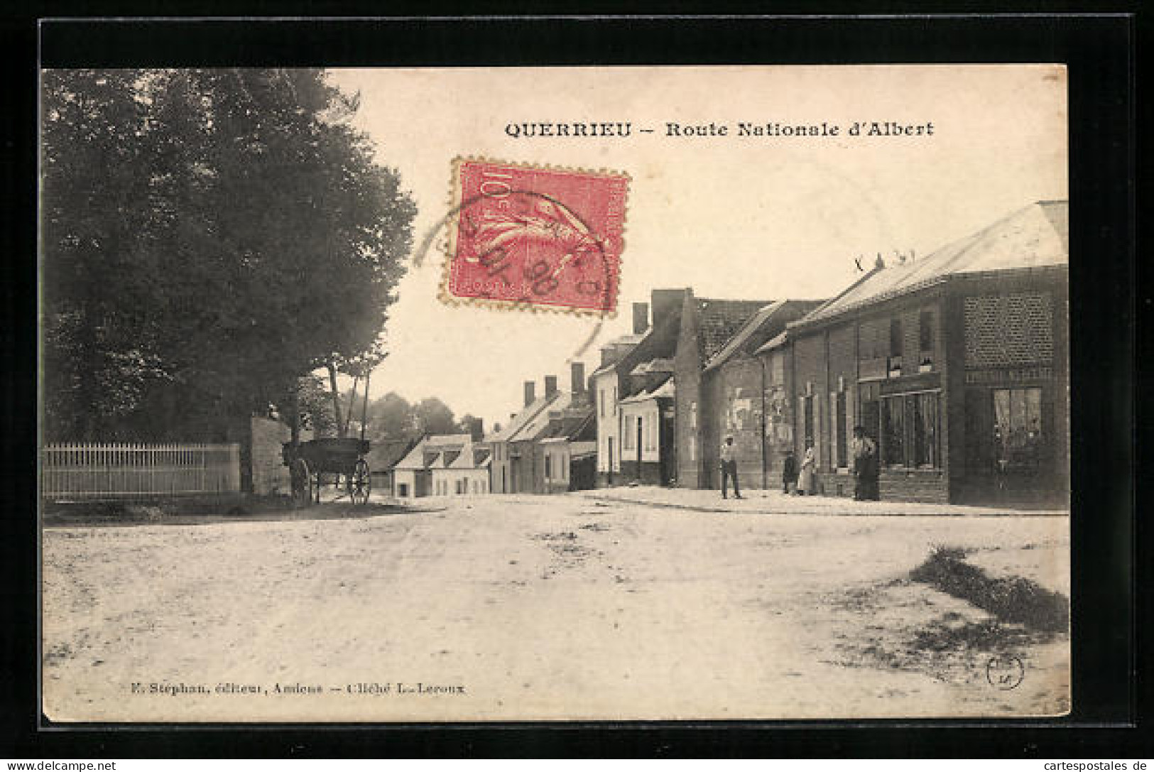 CPA Querrieu, Route Nationale D`Albert  - Albert