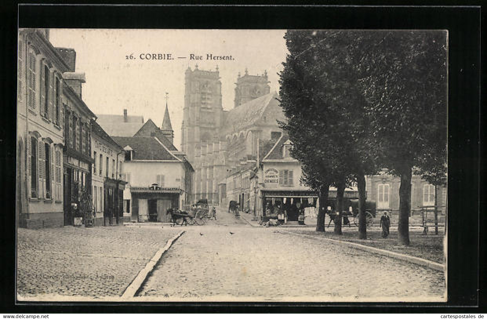 CPA Corbie, Rue Hersent  - Corbie