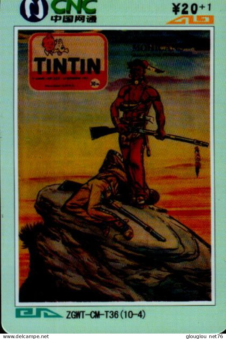 TELECARTE ETRANGERE....TINTIN  . - Comics