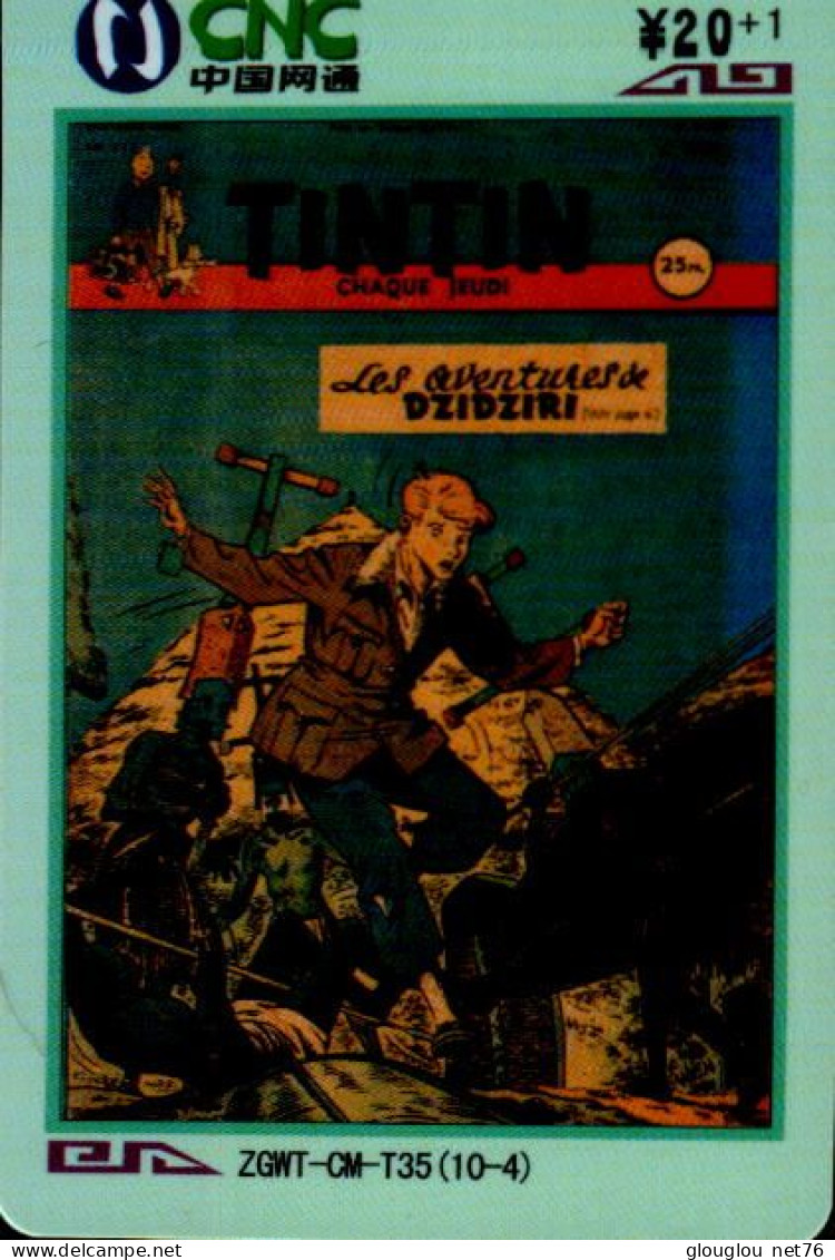 TELECARTE ETRANGERE....TINTIN  . - Cómics