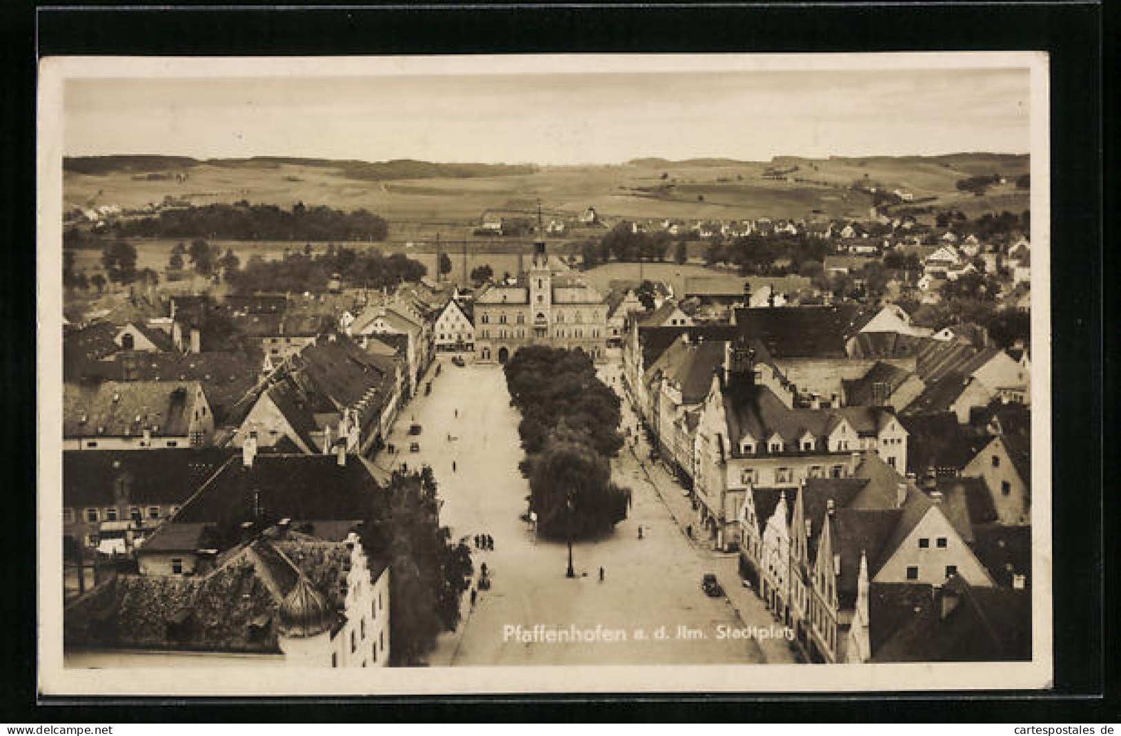 AK Pfaffenhofen A. D. Ilm, Stadtplatz Aus Der Vogelschau  - Pfaffenhofen