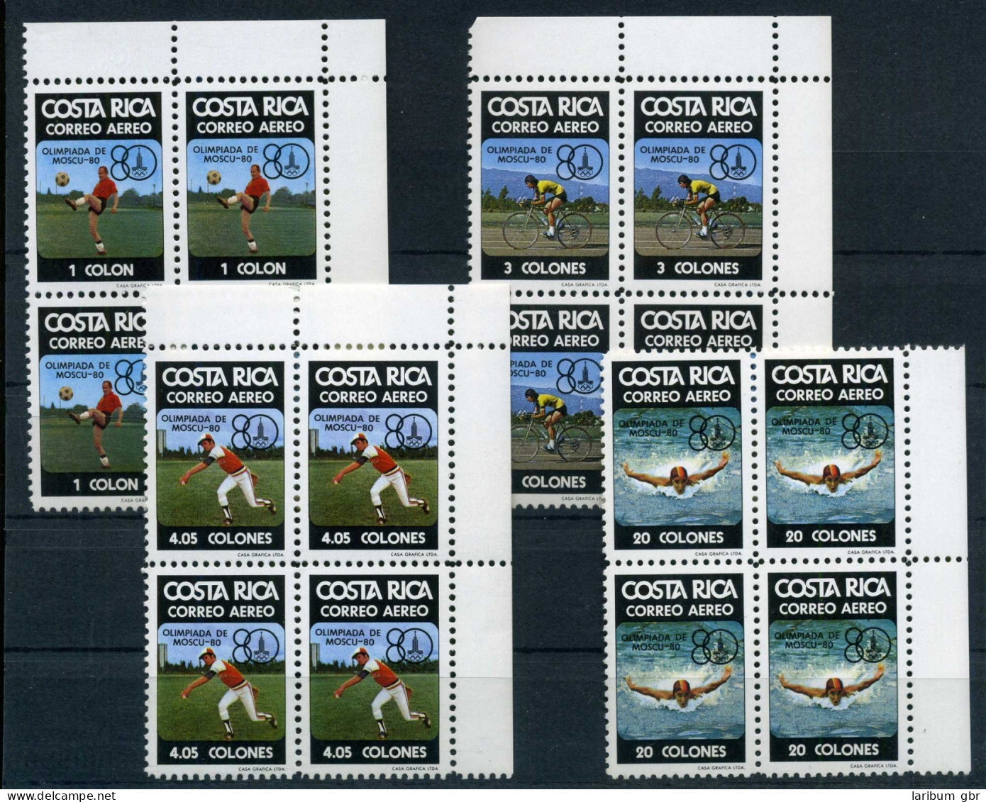 Costa Rica 4er 1065-68 Postfrisch Olympiade 1980 #JG638 - Costa Rica
