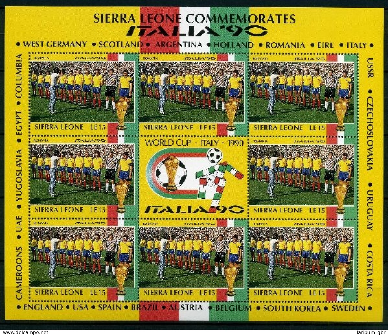 Sierra Leone Kleinbogen 1436 Postfrisch Fußball #GI501 - Sierra Leone (1961-...)