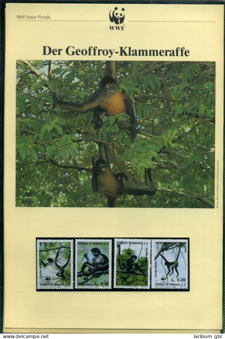 Honduras 1990 WWF Komplettes Kapitel Postfrisch MK FDC Klammeraffe #GI322 - Honduras