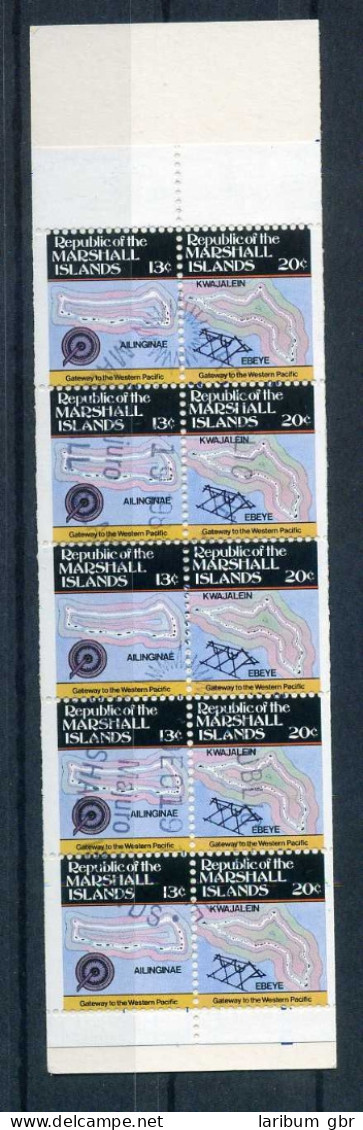 Marshall Inseln Markenheftchen Mit 9D + 10D Gestempelt Inselkarten #JT643 - Marshall
