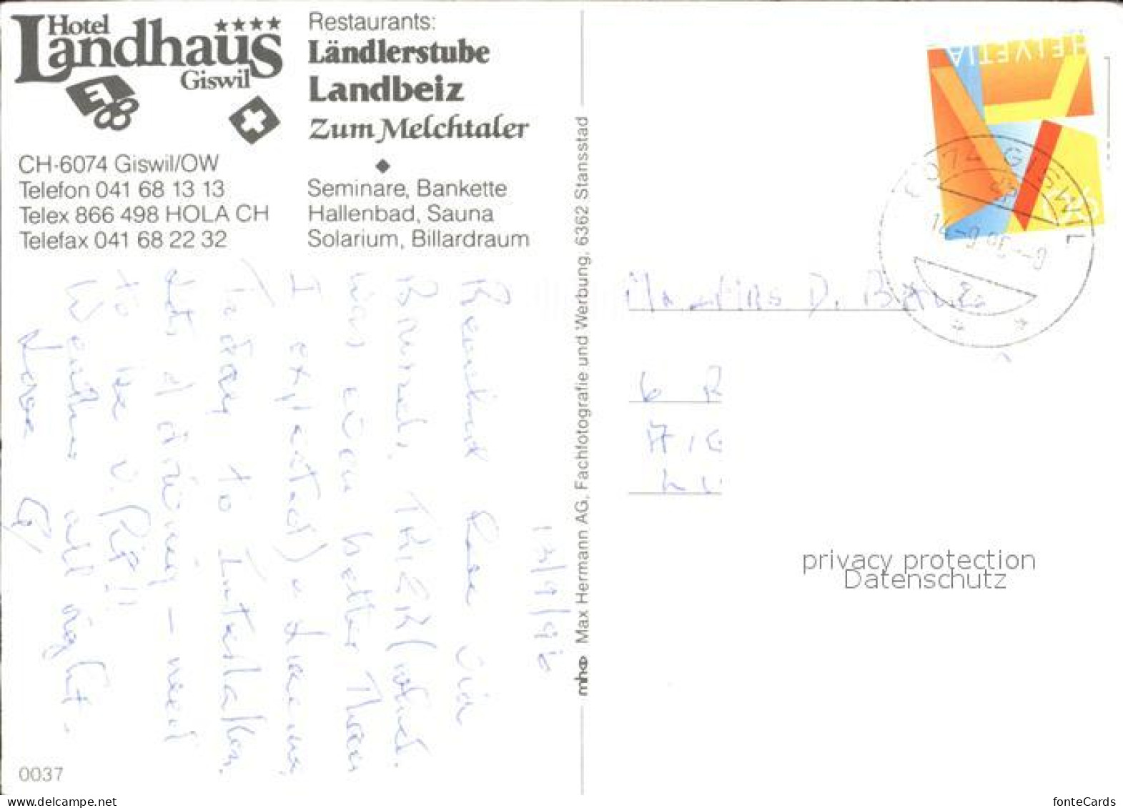 12480856 Giswil Hotel Landhaus Giswil Laendlerstube Landbeiz Zum Melchthaler Gis - Andere & Zonder Classificatie