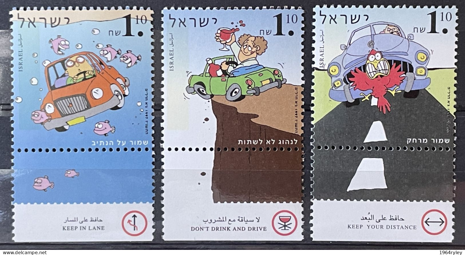 ISRAEL - MNH** - 1997 -  # 1432/1434 - Unused Stamps (with Tabs)