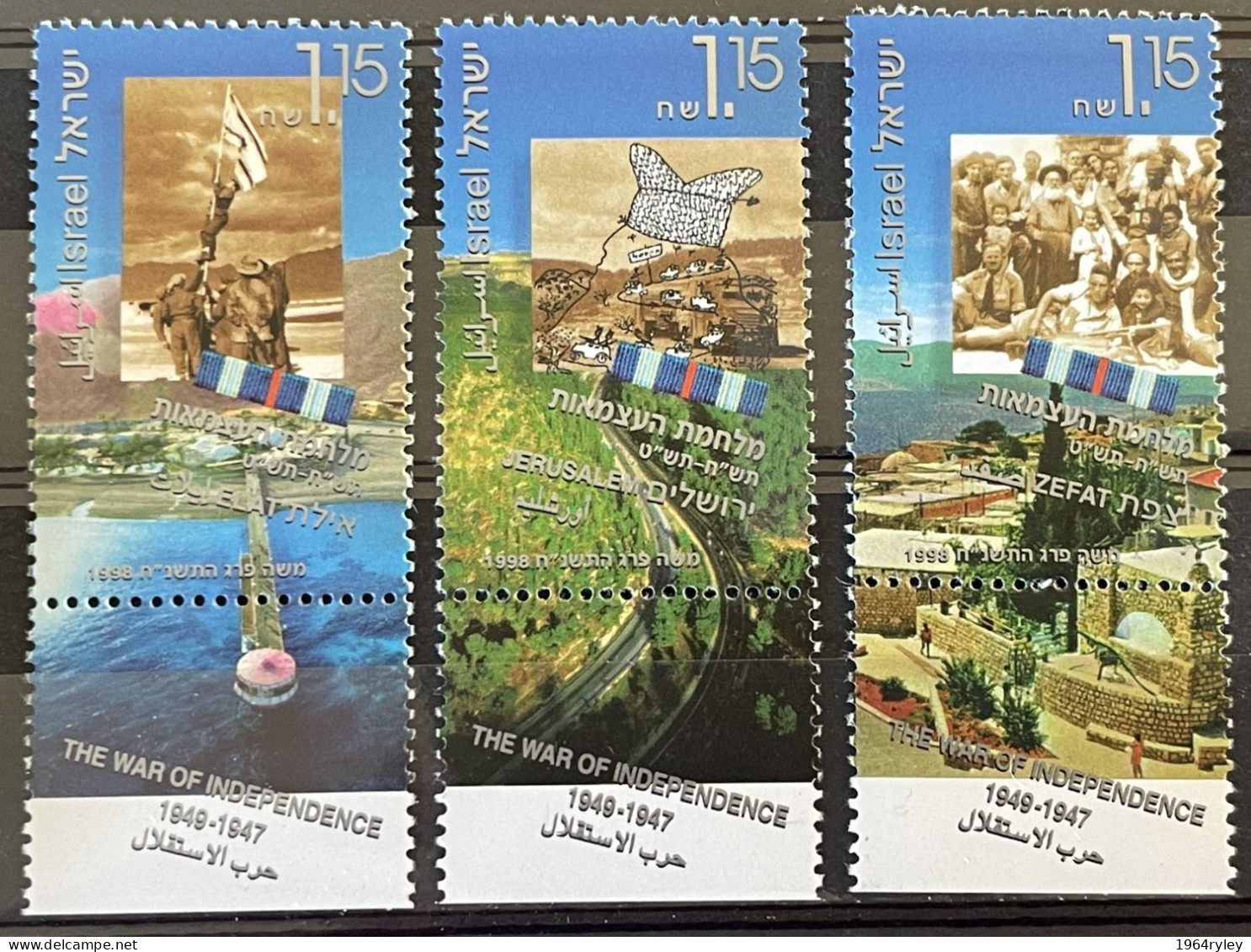 ISRAEL - MNH** - 1998 -  # 1452/1454 - Unused Stamps (with Tabs)