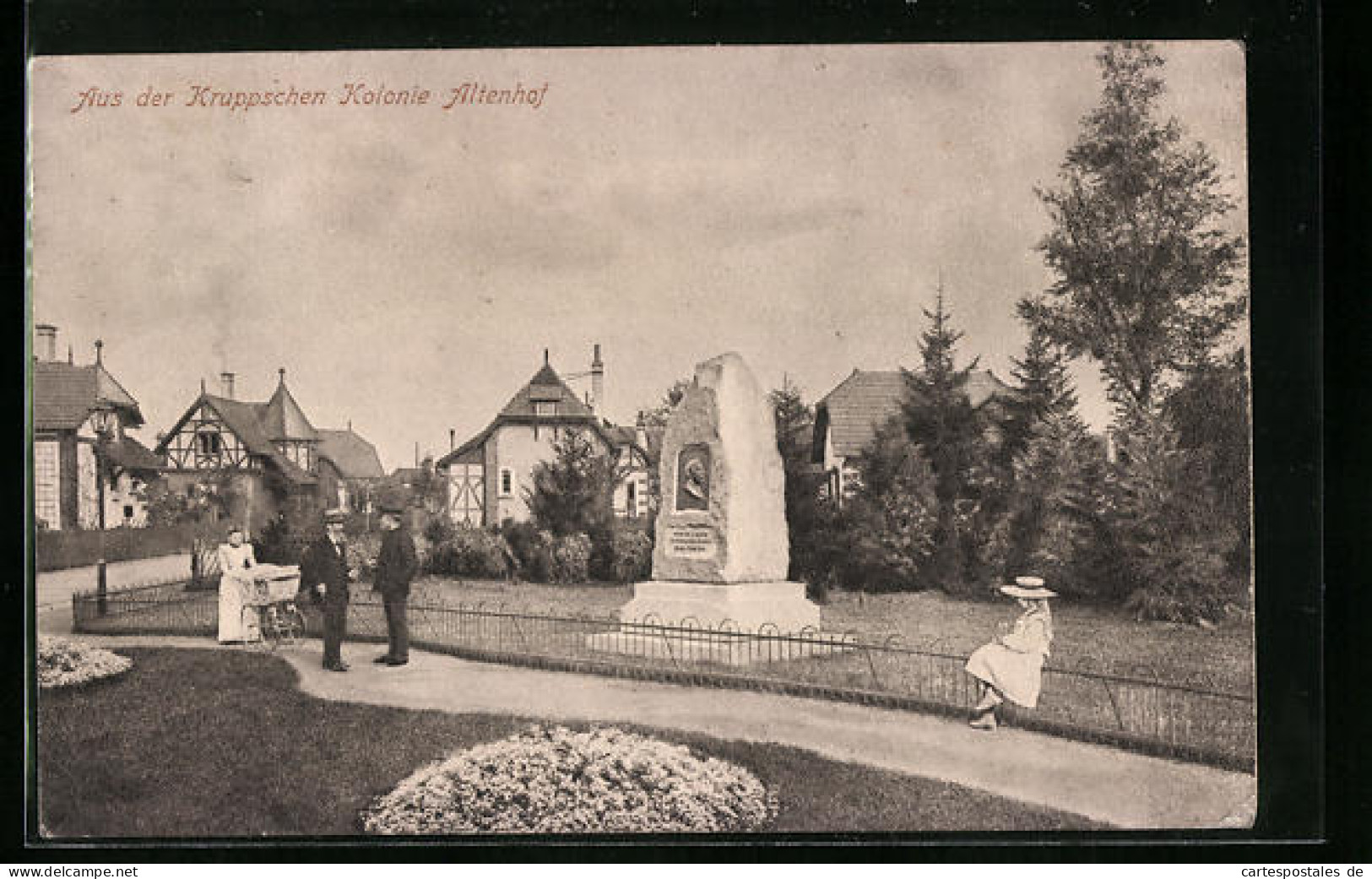 AK Essen-Altenhof, Die Kruppsche Kolonie Mit Park  - Essen