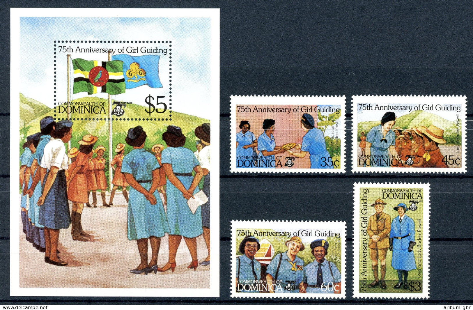 Dominica 900-903 + Block 96 Postfrisch Pfadfinder #IU892 - Dominica (1978-...)