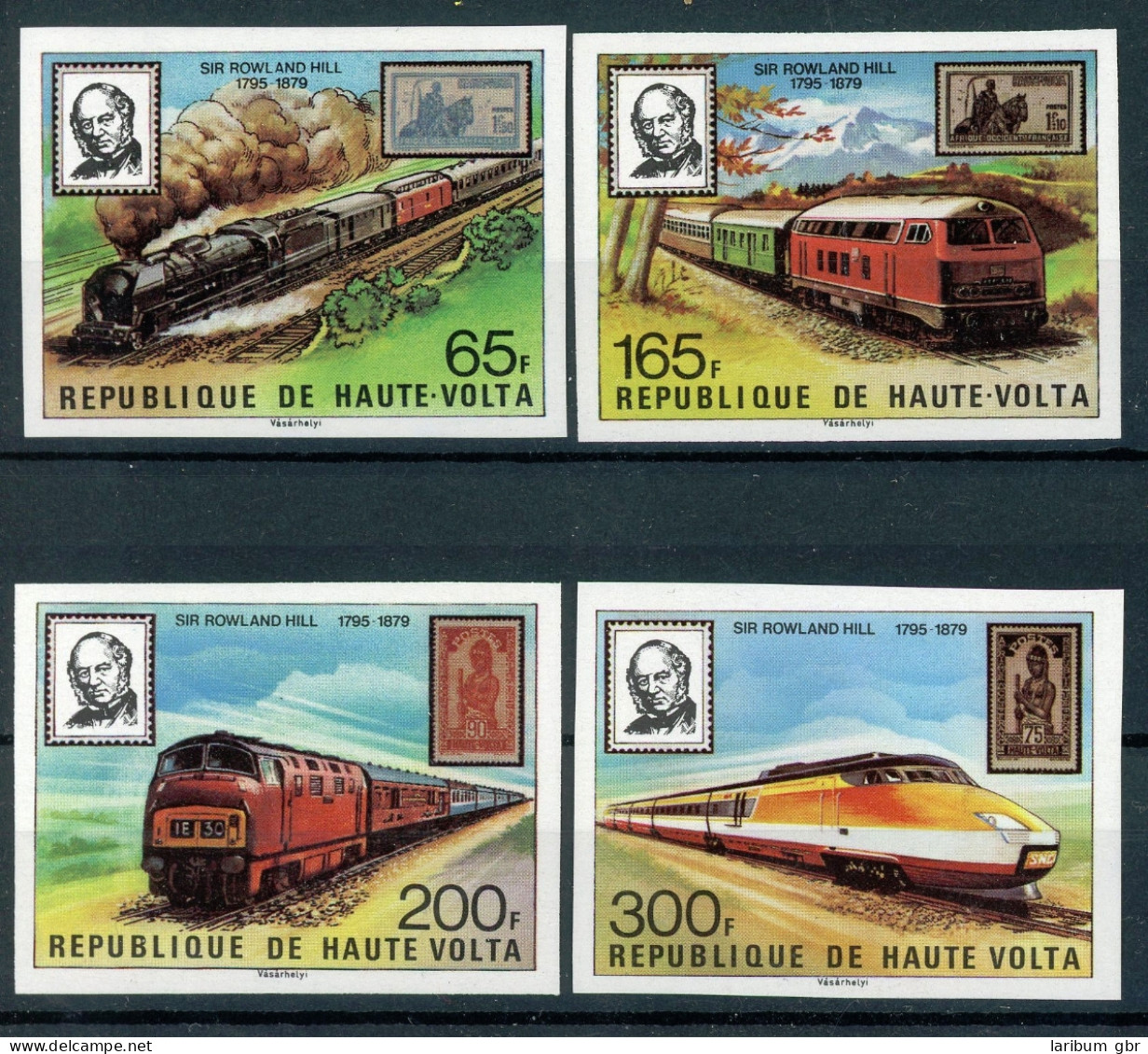 Obervolta 755-758 Geschnitten Postfrisch Eisenbahn Lokomotive #IU826 - Burkina Faso (1984-...)