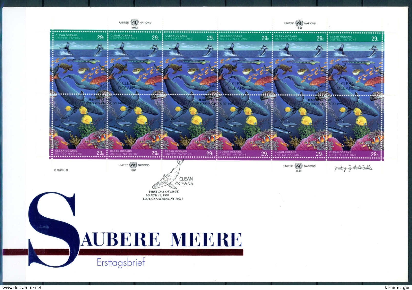 UNO New York 627-28 Saubere Meere Ersttagesbrief/FDC #IX301 - Other & Unclassified