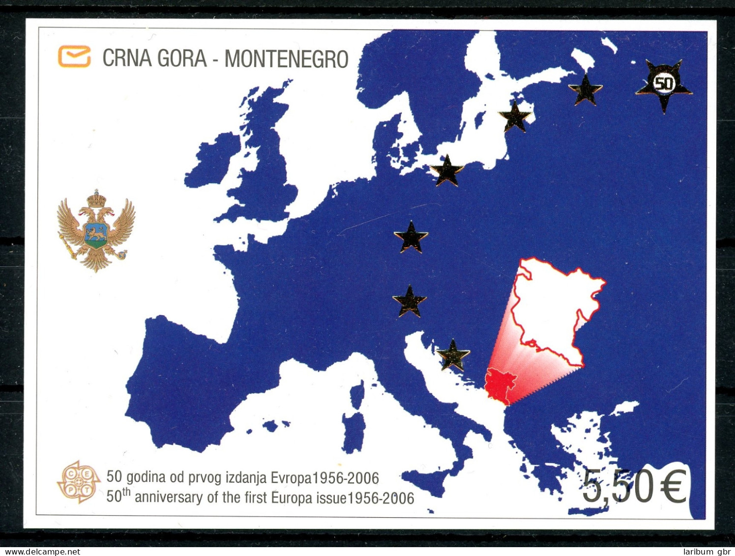 Montenegro Block 3 Postfrisch 50 J. Europamarken #GQ306 - Montenegro
