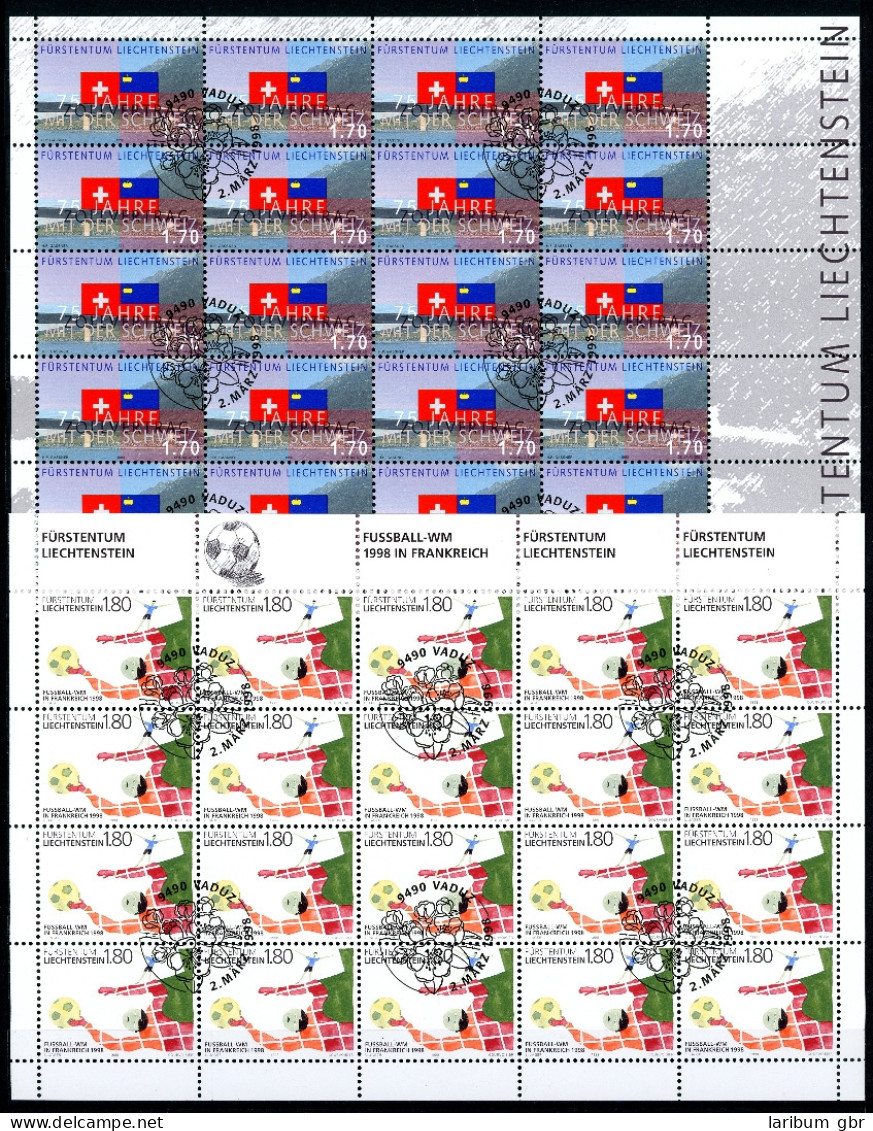 Liechtenstein Kleinbögen 1171-1172 Fußball WM Ersttagssonderstempel #JG487 - Sonstige & Ohne Zuordnung