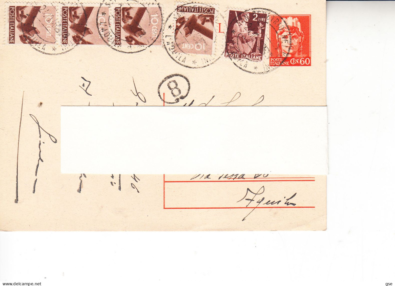 ITALIA  1946 - IP Con Integraziome - Entiers Postaux