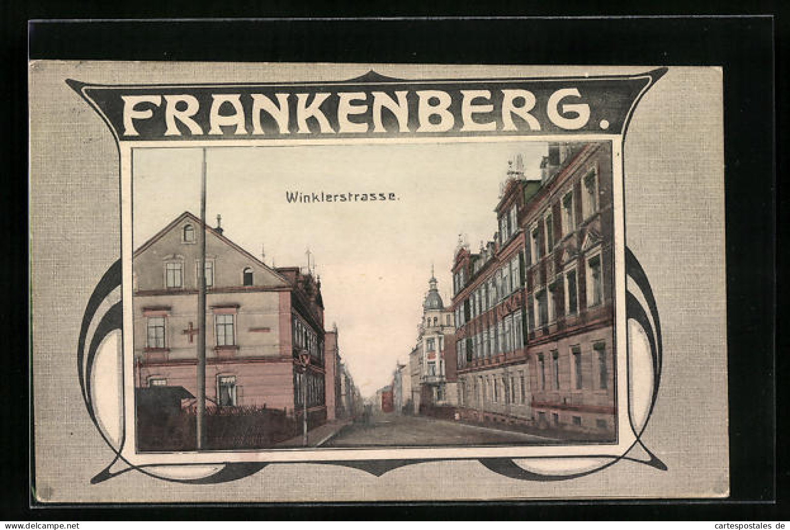 AK Frankenberg, Winklerstrasse Mit Laterne  - Frankenberg