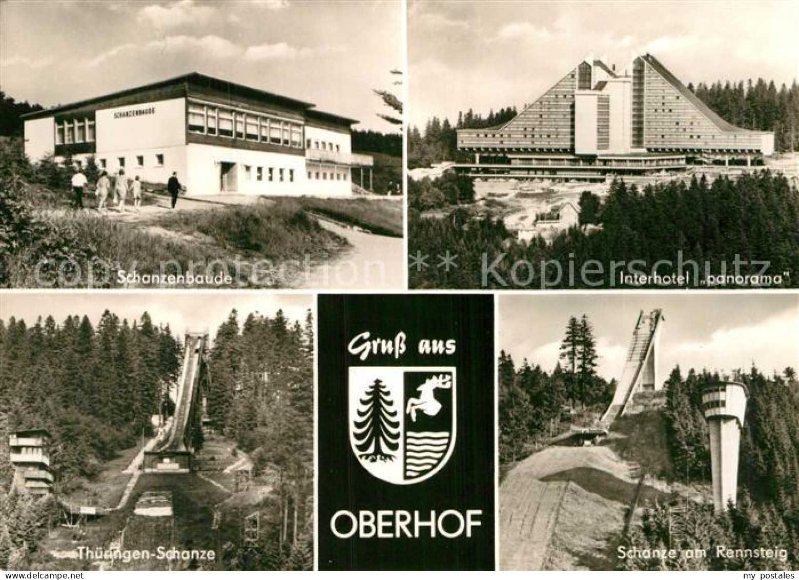 72963920 Oberhof Thueringen Schanzenbaude Interhotel Panorama Schanze Rennsteig  - Oberhof