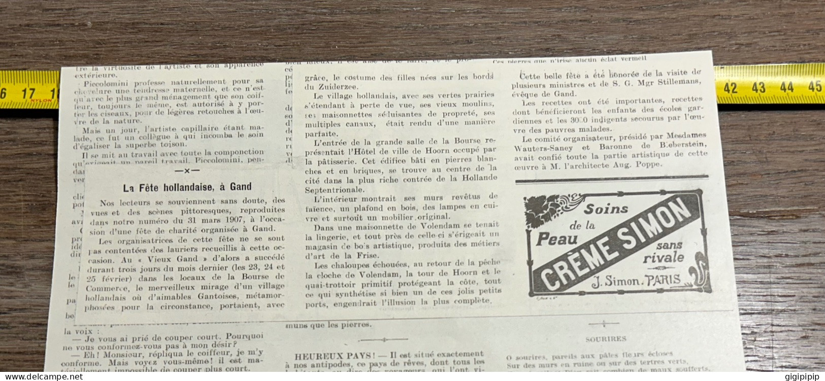 1908 PATI GRANDE FÊTE HOLLANDAISE GAND Vente De Cigares Géantes Wauterg-Saney - Verzamelingen